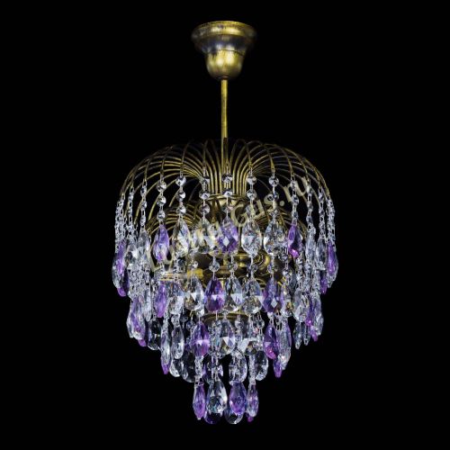 Люстра Лора №3 под бронзу фиолетовая в Кирове Гусь Хрустальный
