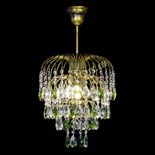 Люстра Лора №3 под бронзу зеленая в Кирове Гусь Хрустальный