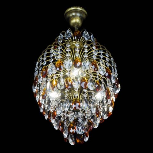 Люстра Лора №3 журавлик Чайная под бронзу в Кирове Гусь Хрустальный