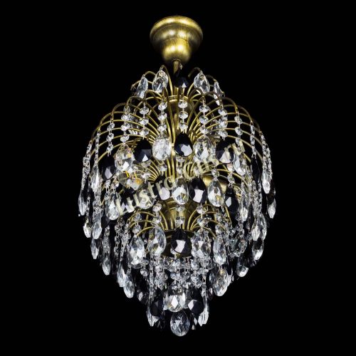 Люстра Лора №3 журавлик Черная под бронзу в Кирове Гусь Хрустальный