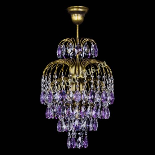 Люстра Лора №3 журавлик Фиолетовая под бронзу в Кирове Гусь Хрустальный