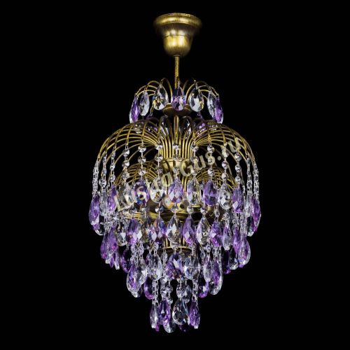 Люстра Лора №3 журавлик Фиолетовая под бронзу в Кирове Гусь Хрустальный
