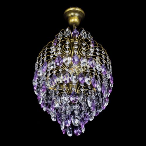 Люстра Лора №3 журавлик Фиолетовая под бронзу в Кирове Гусь Хрустальный