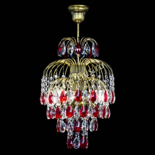 Люстра Лора №3 журавлик Красная под бронзу в Кирове Гусь Хрустальный