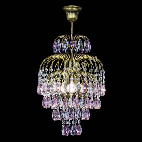 Люстра Лора №3 журавлик Розовая под бронзу в Кирове Гусь Хрустальный