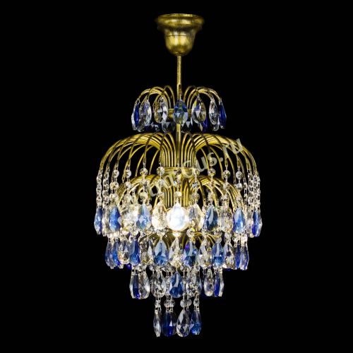 Люстра Лора №3 журавлик Синяя под бронзу в Кирове Гусь Хрустальный