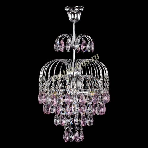 Люстра Лора №3 журавлик розовая в Кирове Гусь Хрустальный