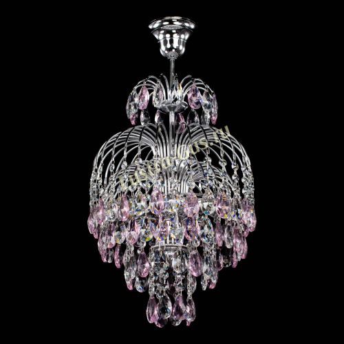 Люстра Лора №3 журавлик розовая в Кирове Гусь Хрустальный