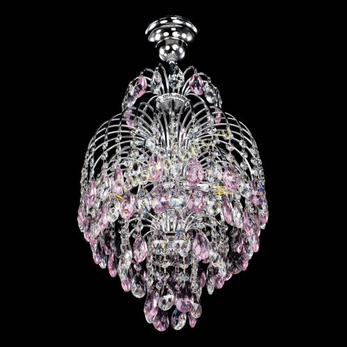 Люстра Лора №3 журавлик розовая в Кирове Гусь Хрустальный