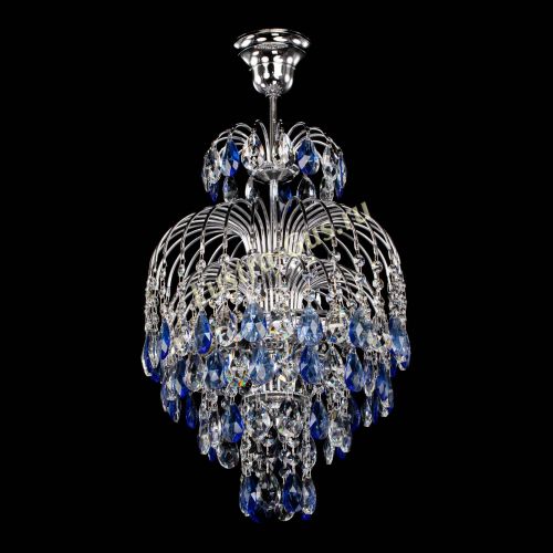 Люстра Лора №3 журавлик синяя в Кирове Гусь Хрустальный