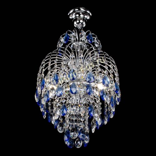 Люстра Лора №3 журавлик синяя в Кирове Гусь Хрустальный