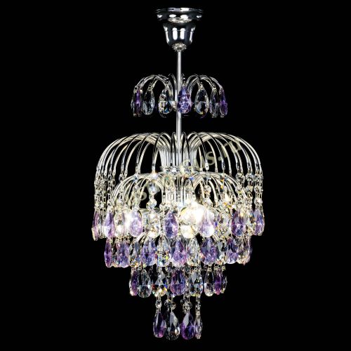 Люстра Лора №3 журавлик сиреневая в Кирове Гусь Хрустальный