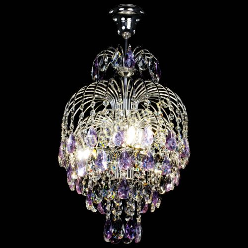 Люстра Лора №3 журавлик сиреневая в Кирове Гусь Хрустальный