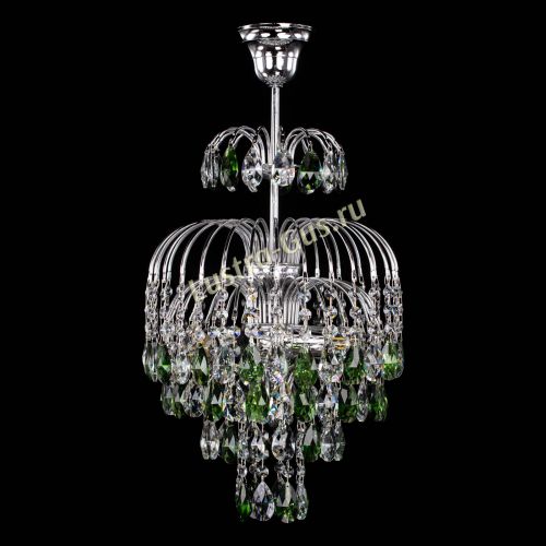 Люстра Лора №3 журавлик зеленая в Кирове Гусь Хрустальный