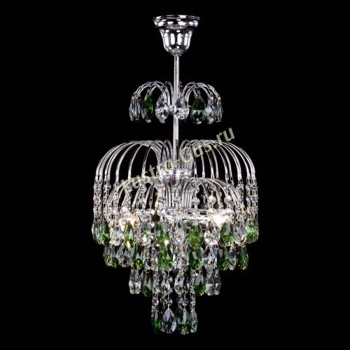 Люстра Лора №3 журавлик зеленая в Кирове Гусь Хрустальный