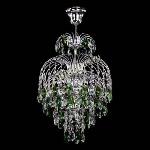 Люстра Лора №3 журавлик зеленая в Кирове Гусь Хрустальный