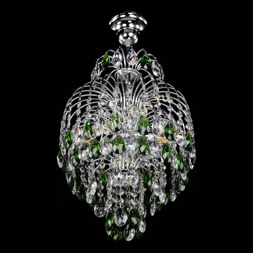 Люстра Лора №3 журавлик зеленая в Кирове Гусь Хрустальный