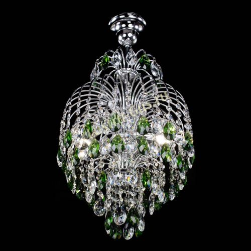 Люстра Лора №3 журавлик зеленая в Кирове Гусь Хрустальный