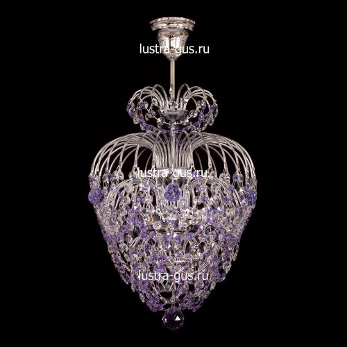 Люстра Лора оптикон сиреневая в Кирове Гусь Хрустальный