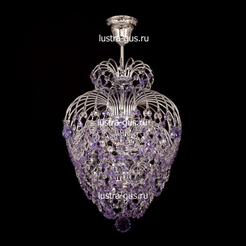 Люстра Лора оптикон сиреневая в Кирове Гусь Хрустальный