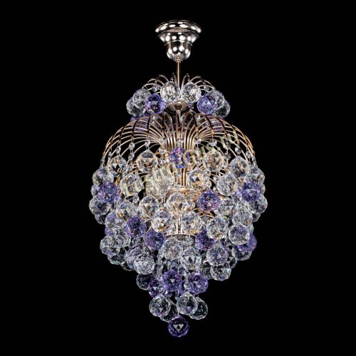 Люстра Лора Шар 40 фиолетовая в Кирове Гусь Хрустальный