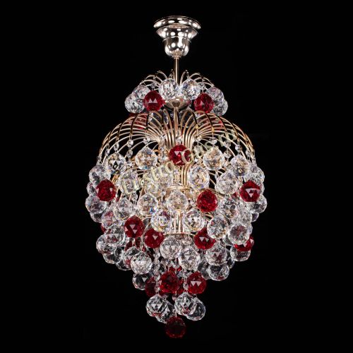 Люстра Лора Шар 40 красная в Кирове Гусь Хрустальный