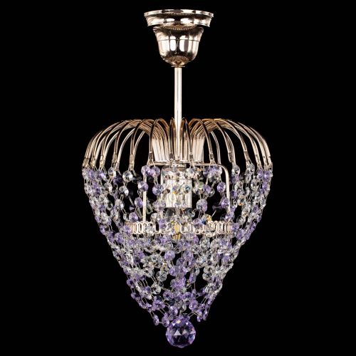 Люстра Малинка обтикон фиолетовая в Кирове Гусь Хрустальный