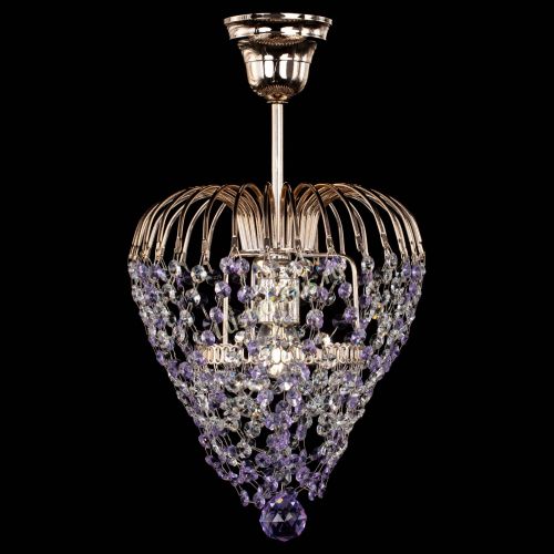 Люстра Малинка обтикон фиолетовая в Кирове Гусь Хрустальный