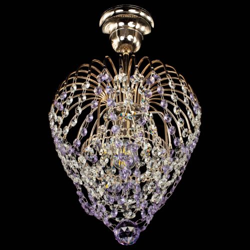 Люстра Малинка обтикон фиолетовая в Кирове Гусь Хрустальный