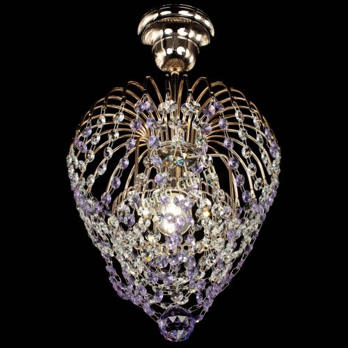 Люстра Малинка обтикон фиолетовая в Кирове Гусь Хрустальный