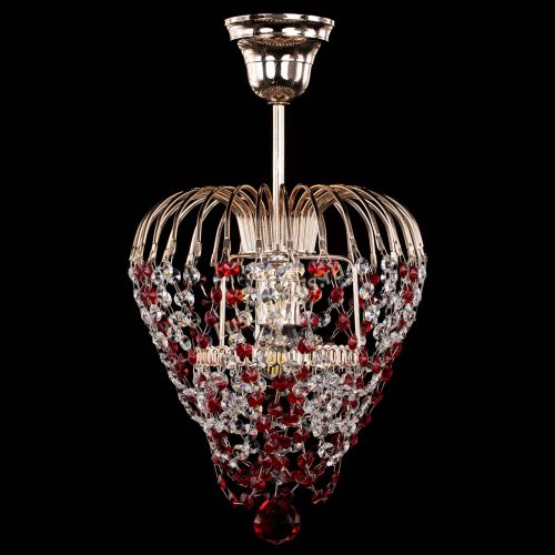 Люстра Малинка обтикон красная в Кирове Гусь Хрустальный