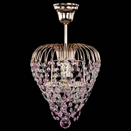 Люстра Малинка обтикон розовая в Кирове Гусь Хрустальный
