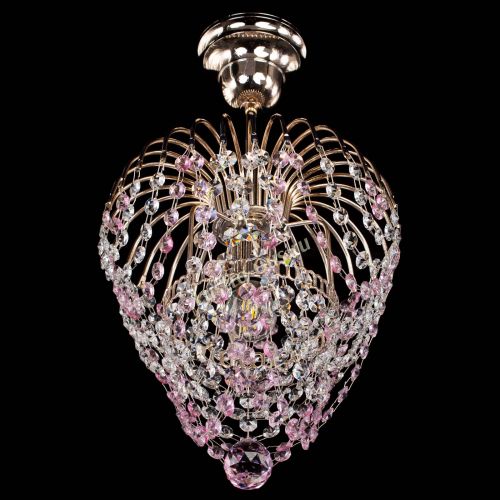 Люстра Малинка обтикон розовая в Кирове Гусь Хрустальный