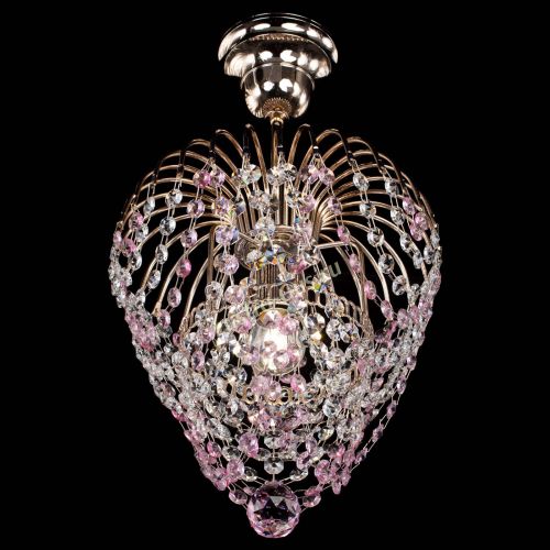 Люстра Малинка обтикон розовая в Кирове Гусь Хрустальный