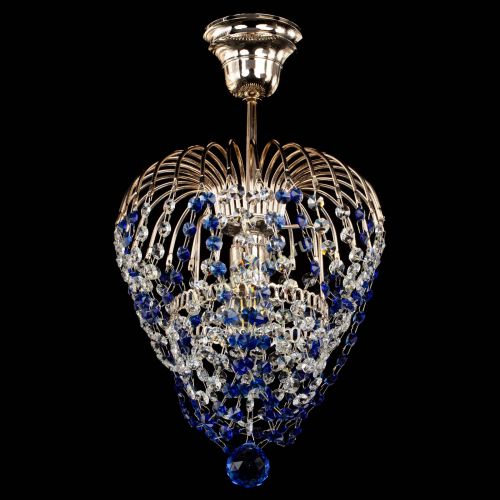 Люстра Малинка обтикон синяя в Кирове Гусь Хрустальный