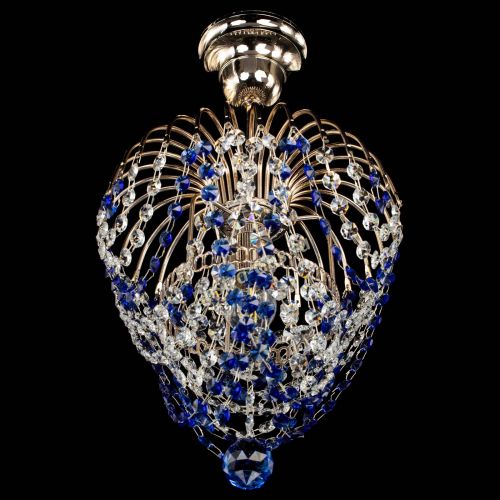 Люстра Малинка обтикон синяя в Кирове Гусь Хрустальный
