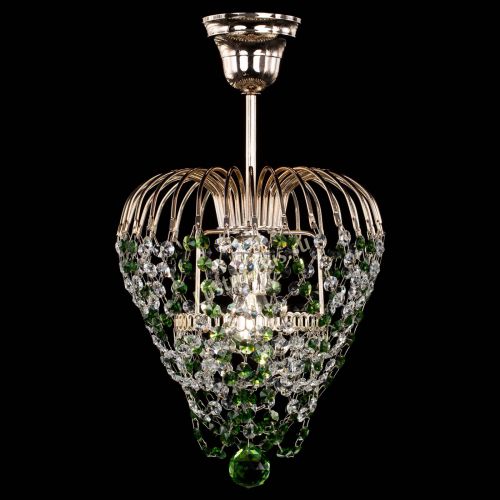 Люстра Малинка обтикон зеленая в Кирове Гусь Хрустальный