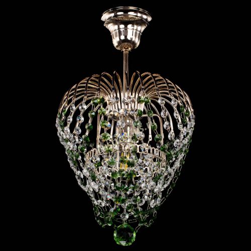 Люстра Малинка обтикон зеленая в Кирове Гусь Хрустальный