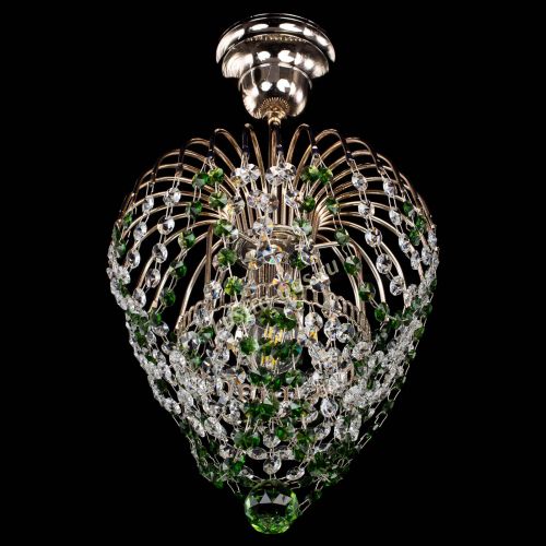 Люстра Малинка обтикон зеленая в Кирове Гусь Хрустальный