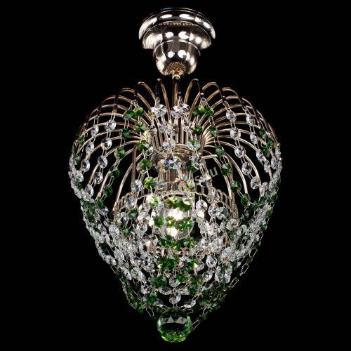 Люстра Малинка обтикон зеленая в Кирове Гусь Хрустальный