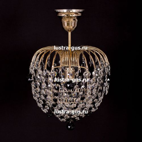 Люстра Малинка шар черная в Кирове Гусь Хрустальный