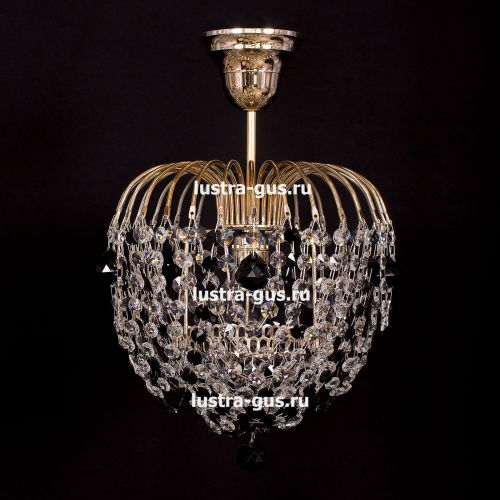 Люстра Малинка шар черная в Кирове Гусь Хрустальный