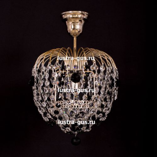 Люстра Малинка шар черная в Кирове Гусь Хрустальный