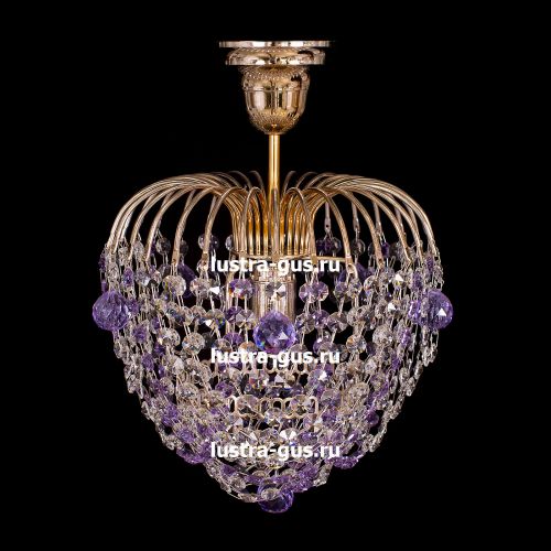 Люстра Малинка шар фиолетовая в Кирове Гусь Хрустальный