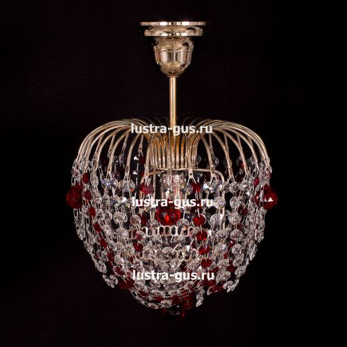 Люстра Малинка шар красная в Кирове Гусь Хрустальный