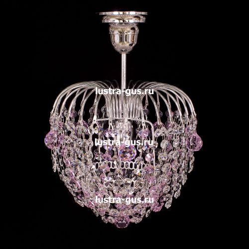 Люстра Малинка шар розовая в Кирове Гусь Хрустальный