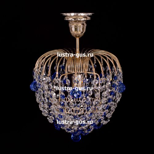 Люстра Малинка шар синяя в Кирове Гусь Хрустальный