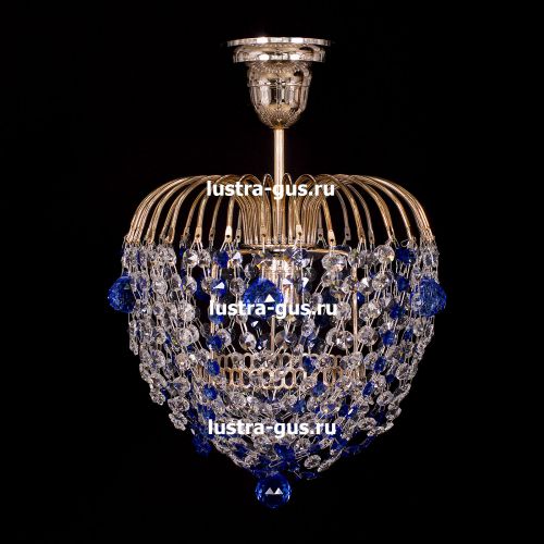 Люстра Малинка шар синяя в Кирове Гусь Хрустальный