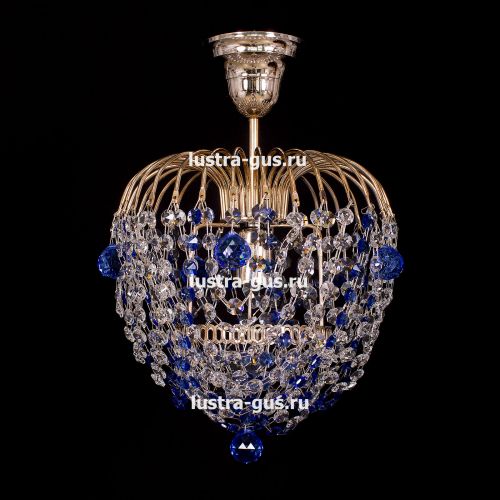 Люстра Малинка шар синяя в Кирове Гусь Хрустальный