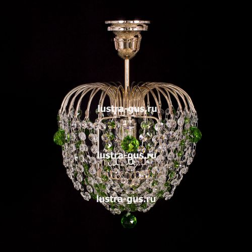 Люстра Малинка шар зеленая в Кирове Гусь Хрустальный